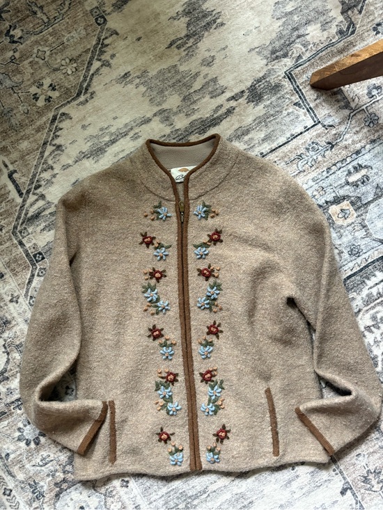Bob Timberlake Sweaters - Vintage 90s Bob Timberlake wool embroidered brown sweater made in Japan size L